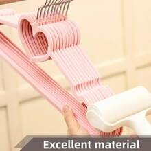 20 个心形衣架，超薄节省空间 360° 旋转挂钩，坚固防滑成人衣架，适用于外套、衬衫、连衣裙、裤子和领带，节省空间的衣柜 - 彩色 - 查看 3