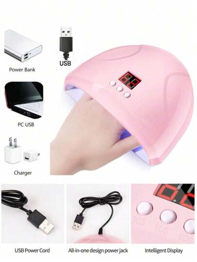 LULAA UV LED Gel Nail Polish Lamp Professional Nail Dryer Plastic Shell Gel Curing Light Quick Drying Gel Nail Polish Oven Portable Auto-Sensing Salon And Home Use Nail Art Dryer, Best Girls Gift UV LED Lamp Nail Dryer With Smart Sensor UV Nail Lamp For Curing All Gel Polish Professional Manicure Tool
