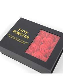 1pc Ins Style Rose Gift Boxes (Jewelry Not Included), Rose Material, Gift Box Material Is And Paper, Can Be Matched With Various Jewelry, Ins Style, Light Luxury, High-End, Gift Box Suitable For Home Decoration, Wedding Gifts, Wedding Anniversary Gifts, Girlfriend Gifts, Mother's Day Gifts.