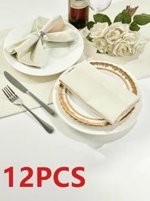 Modern Solid Color Wrinkle-Resistant Washable Cloth Napkins, Suitable For Wedding, Party, Banquet, Home Dining Table Decor, Daily Home Decoration - Multicolor - View 16