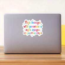 1PC This Human Will Provide A Safe Space Vinyl Sticker - Ally & Inclusive Decal, No Question Asked Waterproof Sticker For Water Bottles, Laptops & Tumblers, Pride Month Gift, Mental Health Awareness Sticker