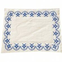 1PC Retro Rural Style Embroidered Placemat, Vintage French Style Elegant Table Mats Tablecloth, Embroidery Placemat For Daily / Festival Party, Heat-Resistant Mats, Home Dining Room Coffee Cup Coasters, Desktop Decoration Photography Props