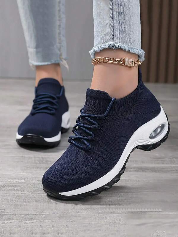 Calzado cómodo y ligero con elástico y amortiguación de aire, zapatos casuales y suaves para baile, caminar