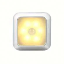 1 peça/3 peças Luz Noturna LED com Sensor de Movimento Automático, Luminária de Parede Sem Fio, Operada por Bateria, Economia de Energia, Para Escadas, Armários, Banheiro, Degraus, Quarto, Corredor, Decoração Interna