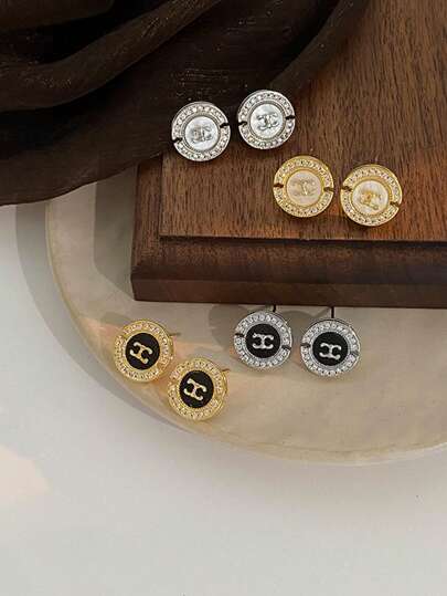 1 pièce Nouvelle année Boucles d'oreilles avec clous de l'Arc de Triomphe de luxe microincrustés, boucles d'oreilles élégantes et pour petite dame