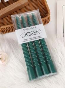 4 piezas de velas en espiral de colores 2025 nuevas (longitud 20cm/7.87in), velas en espiral de color rosa intenso para la decoración del hogar en días festivos, velas retorcidas sin perfume y sin goteo para fiestas, cenas, bodas, San Valentín (rojo/blanco/negro/verde/rosa), regalos, decoración del hogar, Pascua, velas decorativas de cumpleaños, decoración de velas para fiestas, velas para la decoración de mesas de restaurantes/cocinas, Día del Padre, Día de la Madre