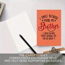 1 张幽默兄弟贺卡，适合生日、圣诞节和友谊日 - 卡通主题，英语，适合任何场合