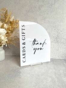1pc Wedding Cards And Gifts Half Arch Acrylic Sign, Let Your Guests Know Where To Leave Their Cards And Gifts. Summer Birthday Beach Back To School School Supplies Room Decor