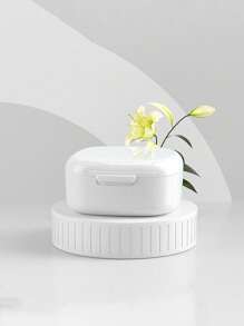 1pc Denture Storage Box Portable Soaking Cleaning Tooth Orthodontic Retainer Storage Box Invisible Teeth Aligner Braces Cleaning Box - Multicolor - View 9