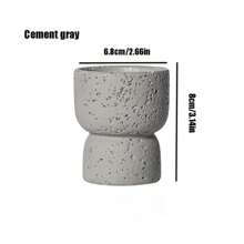 1pc Minimalist Natural Texture Cement Aromatherapy Candle Holder DIY Home Decorative Crafts Candlestick Best Gifts Birthday Graduation