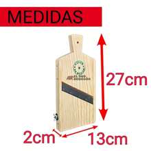 CORTADOR O REBANADOR DE PATATAS DE MADERA ARTESANAL HECHO EN MÉXICO PAPAS HACER FRITURAS Y PAPAS FRITAS Y PELADOR DE REGALO - Camel - Ver 2