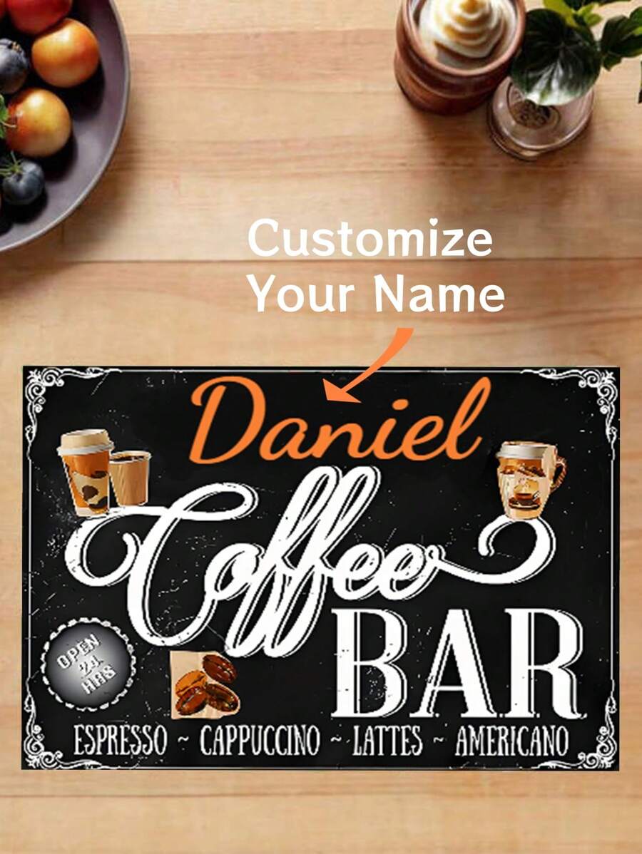1pc Fashionable Creative Coffee Cup, Personalized Name, Suitable For Kitchen, Coffee Bar, Restaurant Decoration Tableware, Home Decor - Multicolor - View 1