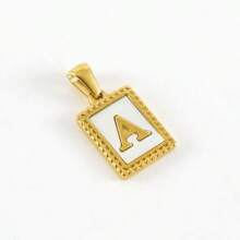 1pc Stainless Steel English Letter Pendant Personalized Mix Ins Style Commuter Necklace Pendant For Men And Women