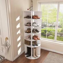 Rotating Shoe Rack Tower, 7-Tier/6-Tier Spinning Shoe Rack, Free Standing 360° Revolving Shoe Organizer, High Bottom Design Shoe Tower Spinning Storage Lazy Susany, Fits 28/24 Pairs Of Shoes