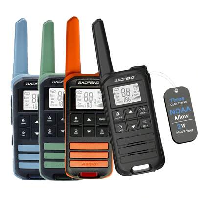 Baofeng 宝峰 2 件装 FR-22A F22 迷你对讲机 PMR FRS 便携式双向无线电 Type-C 充电器 适合露营旅行