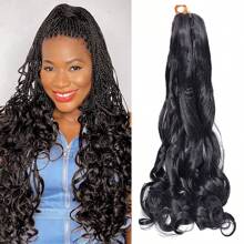 French Curly Braiding Hair 22 Inch Bouncy Loose Wave Crochet Braids Hair For Braids Synthetic Hair Extentions For Women