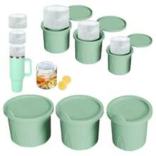 1pc Cup Ice Mold, Silicone Ice Mold Suitable For 20/30/40oz Cups, Make Cylinder Ice Cubes, Covered Ice Tray Mold