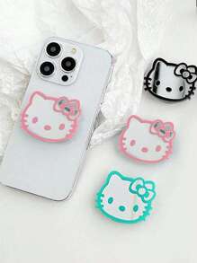 Sanrio 1 pieza Accesorio móvil de Hello Kitty de Sanrio con soporte retráctil de acrílico con dibujos animados y diseño de espejo (con respaldo adhesivo) (algunas piezas pueden ser aleatorias), compatible con iPhone, teléfonos Android, regalo para cumpleaños, familia, amigos, soporte y agarre para teléfono
