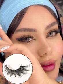 Limete Eyelash 10 Pairs Natural Full Strip Lashes, Thick & Fluffy Dramatic Eyelashes, Charming Eye Makeup Suitable For Daily, Party, Travel