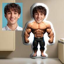 Customizable Fun Face Plush Pillows - The Perfect Gift For Personalized Photos To Give To Friends And Loved Ones, Unique Holiday Gifts For Living Room Decor Or Bedding Accessories, Cute Pillows