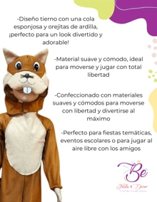 Disfraz Ardilla Infantil Festival Primavera Carnaval Escuela - Multicolor - Ver 2