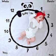 Baby Photography Background Cloth MonthMilestone Blanket Mermaid Panda Wings Backdrop Newborn Birthday Party Decorations