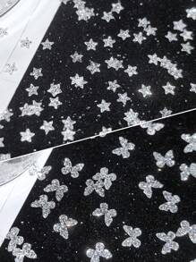 Beautizon Nailartlab 1pc Heart, Butterfly, Star Nail Art Decorations, Holographic DIY Y2K Style Glitter Nail Art Decorations, 3D Nail Jewelry - 彩色 - 查看 6