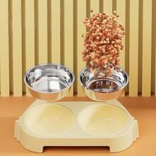 猫咪爱好者与猫妈爱食碗塑料不锈钢喂食盆猫咪爱好者与猫妈爱食狗爱好者与狗妈爱食猫/狗爱好者礼物与狗/猫妈爱食宠物双碗猫/狗爱好者礼物与狗/猫妈爱食宠物用品 - 彩色 - 查看 2