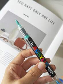 12/24/36/48 Colors Direct Liquid Soft Head Acrylic Marker Pen, Acrylic Paint Pens For Wood, Canvas, Stone, Rock Painting, Ceramic Surfaces, Chritmas Card Making Back To School