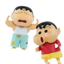 Miniso Mô hình Crayon Shin-Chan dạng hộp bí ẩn, chất liệu vinyl, nhiều tư thế ngộ nghĩnh, giao hàng ngẫu nhiên, vật trang trí tủ trưng bày và quà tặng hộp bí ẩn thú vị, thích hợp làm quà tặng Ngày Valentine (1 mô hình giao ngẫu nhiên) - Nhiều màu - Xem 2