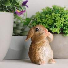 3 件最佳复活节装饰三只小兔子树脂工艺品装饰品适用于办公室、书籍、家居、花园、动物装饰
