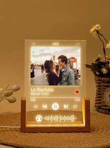 1pc Personalized Night Light Music Light Board Small Night Light LED Photo Suitable For Women, Men, Couples, Families, Boyfriends, Girlfriends, Customizable Valentine's Day Anniversary Birthday Gift For Him/Her With Acrylic Plaque LED Light Stand,Colorful,Kawaii,Minimal Chic,Cute,Custom,Personalized,Unique,Ideal Gifts For Him,Ideal Gifts For Her,Boyfriend,Girlfriend,Family,Friends,Nightlight,Neon Lights,Home Goods,Room Decor,Holiday Decor,For Anniversaries,For Birthdays,For Weddings - Huang Guang - View 9