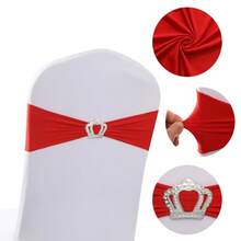 30/10/1 Pieces Of Spandex Elastic Chair With Bowknot For Wedding Reception - Universal Elastic Chair Cover Strap, Buckle Slider Suitable For Decorating Chair Waistband, Birthday Party, Wedding Party, On-Site Chair Backrest Decoration And Fixation For Banquets, Parties, Hotel Events Graduation Party Chair Decoration