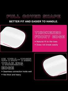 100 件/盒脚趾甲片短假趾甲片白色方形假趾甲片脚趾甲片按压式脚趾甲假趾甲片法式人造趾甲片丙烯酸指甲 - 白色 - 查看 3