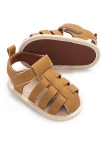 Summer Infant 男童透气凉鞋，幼儿第一双学步鞋 - 棕色 - 查看 2