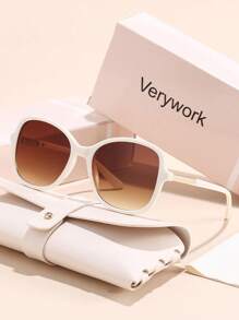Verywork 1pc Geometric Superior Quality Ins Style Luxury Brand Design Women Fashion Eyeglasses For Outdoor Casual Activities Driving Shopping Vacation Outfits Decoration For Summer Beach Vacation,Outdoor,Travel - Multicolor - View 1
