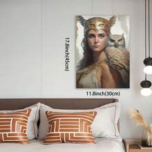 Framed Ancient Greek Mythology Goddess Athena Poster Home Decor Poster Wall Art Hanging Picture Print Bedroom Decorative Painting Posters Room Aesthetic, Creative Home Decoration, High Quality Decorative Posters, Dormitory, Gym, Bar, Cafe, Arcade, Room Living Room Wall Decoration Painting, Perfect Gift. - Framed - View 2
