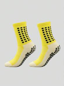 1 Pair Men's Rubber Dot Non-Slip Simple Fashion Sports Socks For Running, Basketball, Cycling, Soccer, Jump Rope - Multicolor - View 11