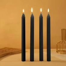 4 件装多色 10 英寸和 8 英寸条纹蜡烛棒，无烟无味，燃烧时间长，创意蜡烛，祈祷蜡烛，适用于家居装饰、节日、生日派对、婚礼、浪漫烛光晚餐、夏季蜡烛季、放松蜡烛、石蜡蜡烛、女性礼品蜡烛 - 彩色 - 查看 22