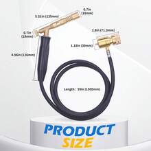 Propane Torch Head Kit,Trigger Start Propane Torch Kit With 60inch Hose,Blow Torch Head With Rubber Wrapped Torch Body&Flame Knob,Fuel By Propane MAPP And Map-Pro For Soldering,Brazing,Welding,Searing