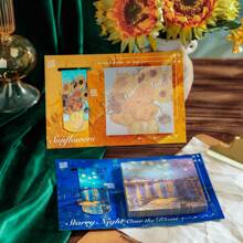 梵高画作创意书签和便签套装，世界名画《星夜》睡莲向日葵鸢尾日出印象便签，学习用品，返校季 - 均碼 - 查看 3