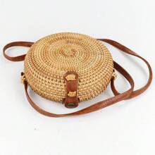 Women's 2025 New High-End Niche Shoulder Crossbody Bag, Handmade Woven Straw Bag