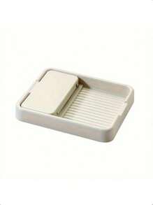 A Kitchen Pot Lid Holder, Countertop Folding Utensil Holder, Spoon And Spatula Pot Holder, Plastic Storage And Organization Rack - Beige - View 8