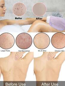 Deep Exfoliating Mitt - 100% Viscose Fiber Scrub Glove For Cleaning Skin And Sloughing Off Dead Skin And Dirt, Bath And Body Works, Shower, Living Room Home Bedroom Bathroom House Decor, Travel Stuff, Wedding, Party, Birthday