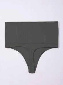 ملابس داخلية نسائية لتحكم البطن والخصر، نسيج مريح، دعامات فولاذية، لا تلتف - رمادي غامق - مشاهدة 2