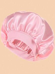 2pcs Silk Bonnet For Sleeping, Satin Hair Bonnets, Soft Elastic Band Silk Sleep Cap, Silk Hair Wrap For Curly Hair (Black Gold) Bathroom Decor Fall Decor Back To School Hair Bonnet