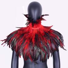 Man Feather Shawl Angel Scarf Artificial Feather Cape Shawl Shrug Shoulder Wrap Collar Cocktail Evening Dress Clothing For Prom Wear Punk Gothic Halloween Party Scarf Simulated Feathers