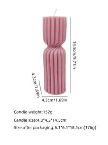 1 pieza Decoración de vela artesanal con rayas, regalo festivo, ambientador de fragancia fresca y duradera, vela de aromaterapia adecuada para decoración del hogar, chimenea, habitación, sala de estar, decoración central, oficina, regalo perfecto para San Valentín, Acción de Gracias, Navidad, Halloween, Pascua, cumpleaños y regalos de decoración para el hogar, graduación, boda