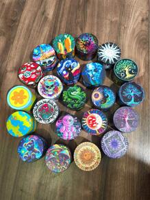 BROS 1pc Creative Rainbow Grinder - Zinc Alloy 4-Layer Multiuse Tool - Compact 1.57/2.48" Design - Household Essential Accessory - Ideal Holiday Gift (Valentine's/Christmas/New Year)