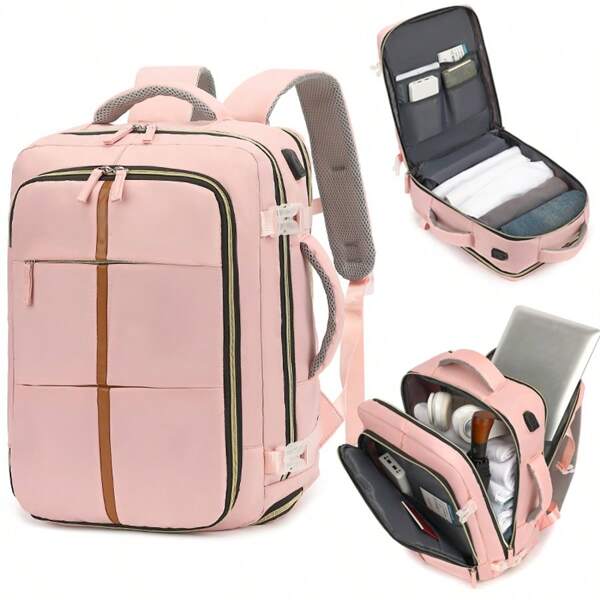 Mochila de viaje de gran capacidad para hombres y mujeres, mochila para portátil de negocios, aprobada como equipaje de mano, compartimentos de separación de húmedo y seco multifunción, adecuada para la escuela, el trabajo, mochila para computadora